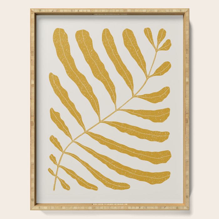 Yellow Plant Serving Tray Gallery Image 1