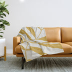 Yellow Plant Throw Blanket Gallery Image 1