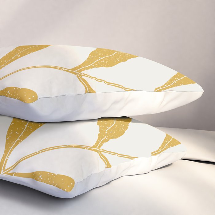 Yellow Plant Pillow Sham Gallery Image 3