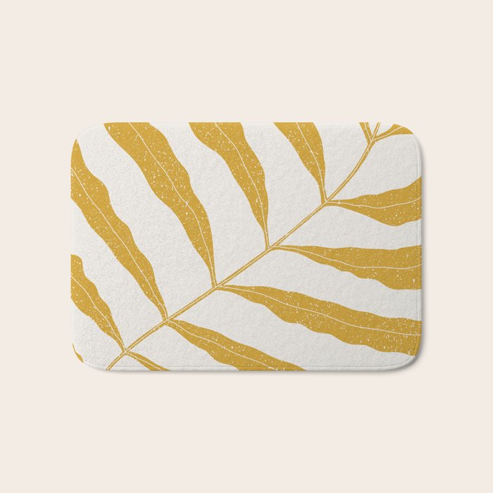 Yellow Plant Bath Mat Gallery Image 1