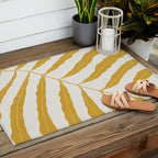 Yellow Plant Outdoor Rug Gallery Image 2