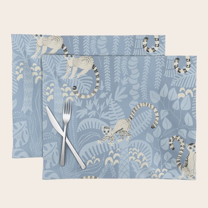 Jungle adventure sky blue Placemat Gallery Image 1