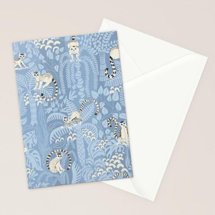 Jungle adventure sky blue Stationery Card Gallery Image 2