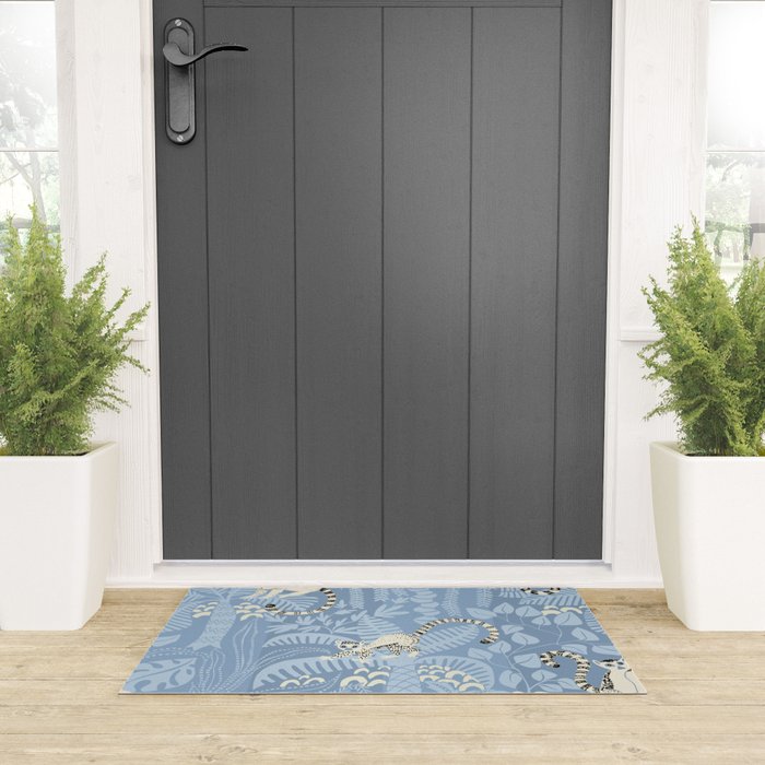 Jungle adventure sky blue Welcome Mat Gallery Image 3