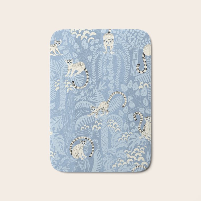 Jungle adventure sky blue Bath Mat Gallery Image 1