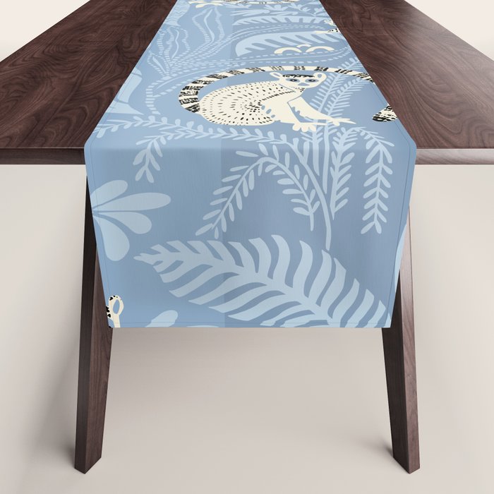 Jungle adventure sky blue Table Runner Gallery Image 1