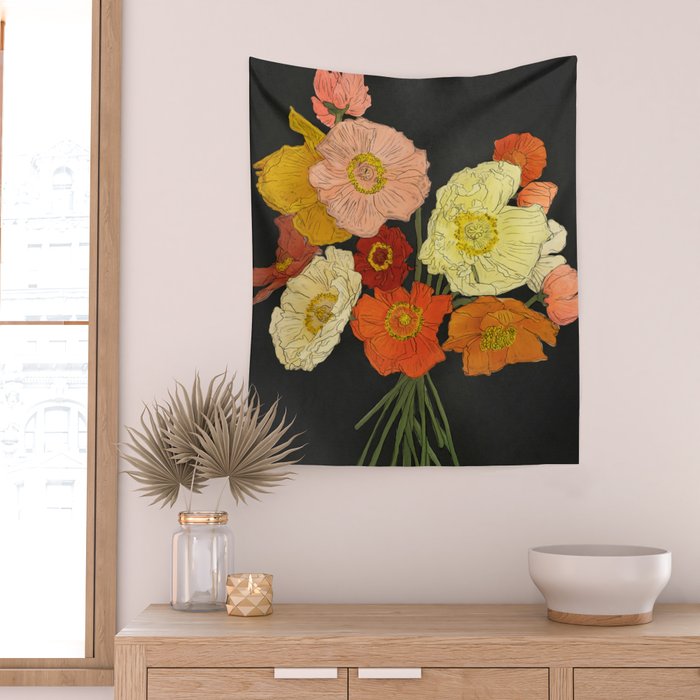 Bountiful Bouquet 1 Wall Tapestry Gallery Image 2