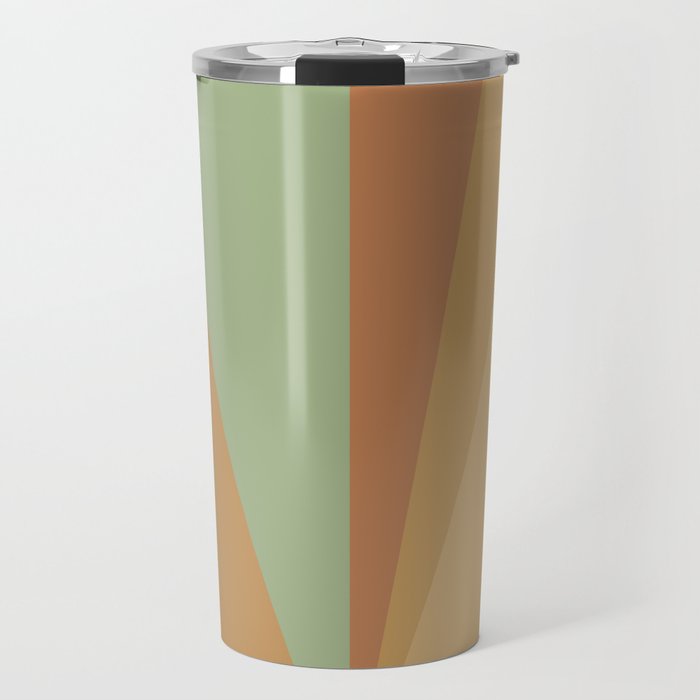 Geometric Triangles XII Earthy Rustic Travel Mug Gallery Image 1