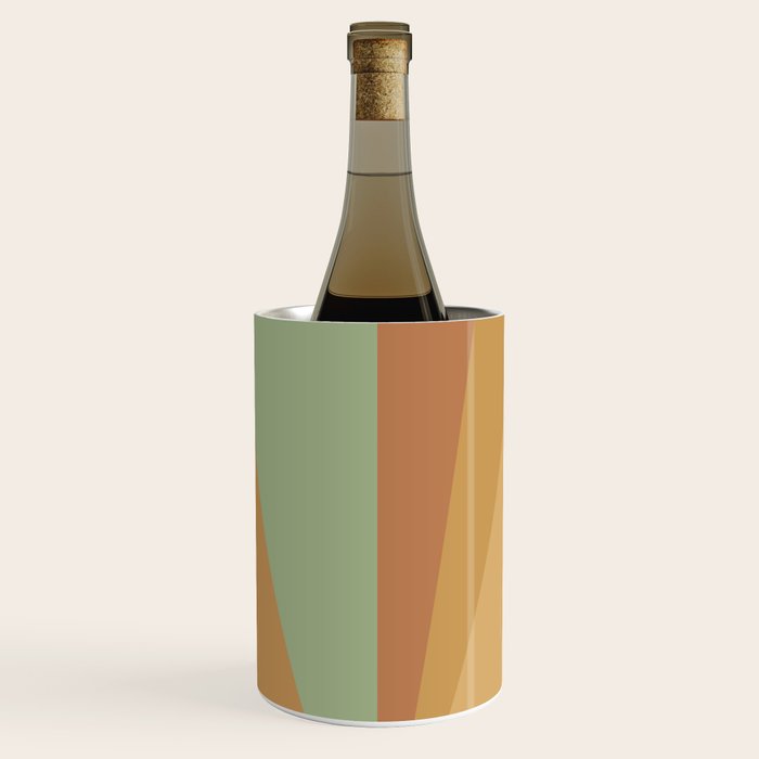 Geometric Triangles XII Earthy Rustic Wine Chiller Gallery Image 1