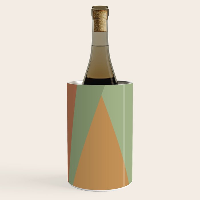Geometric Triangles XII Earthy Rustic Wine Chiller Gallery Image 2