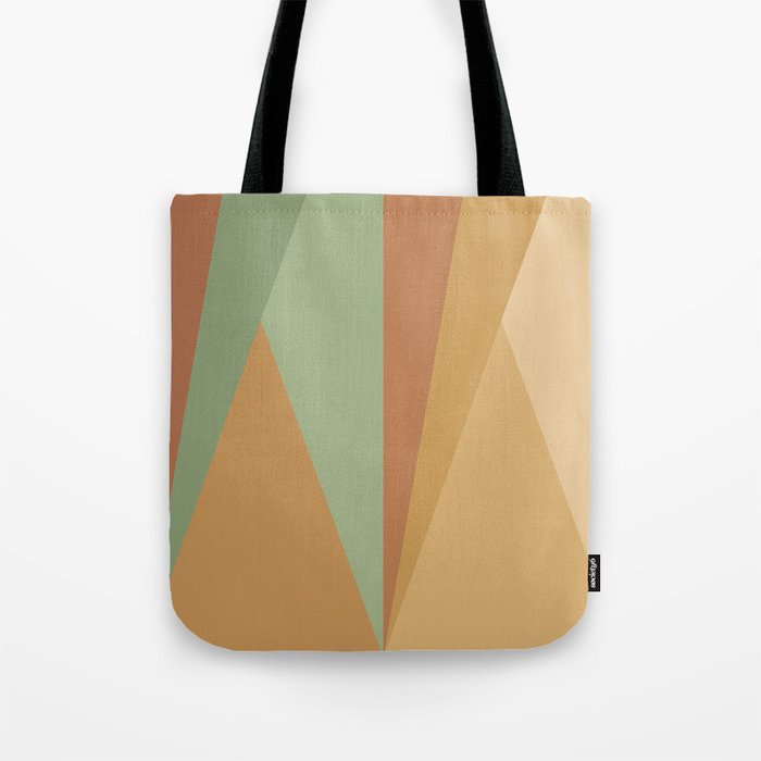 Geometric Triangles XII Earthy Rustic Tote Bag Gallery Image 1