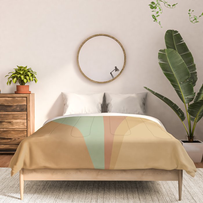 Geometric Triangles XII Earthy Rustic Comforter Gallery Image 3
