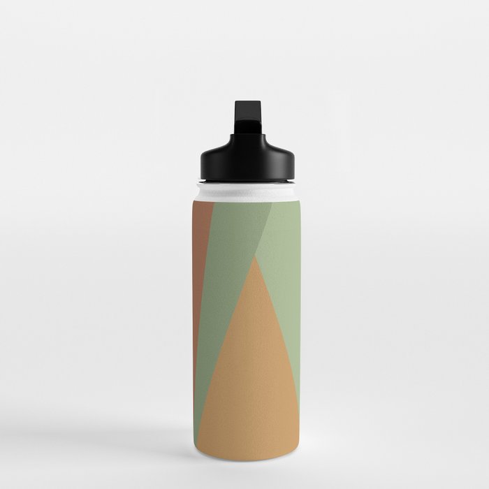 Geometric Triangles XII Earthy Rustic Water Bottle Gallery Image 3