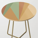 Geometric Triangles XII Earthy Rustic Side Table Gallery Image 2