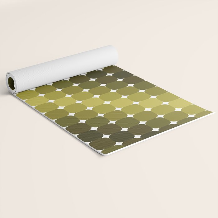 Retro Rounded Rectangle Gradient - Green Yoga Mat Gallery Image 2