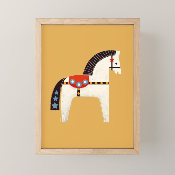 Festive Pony - illustration Mini Art Print Gallery Image 1