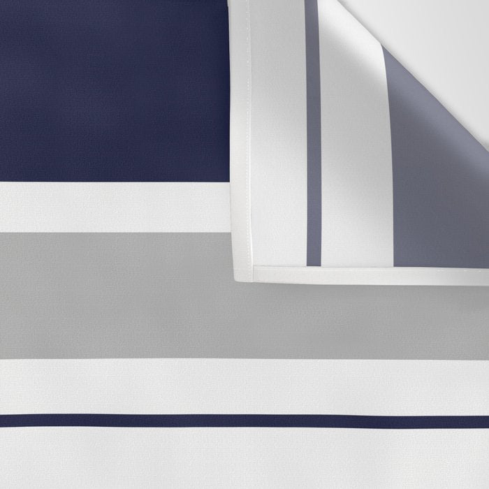 Navy Blue and Grey Stripe Wall Tapestry Gallery Image 3