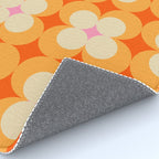 Vintage Yellow Orange Flowers Rug Gallery Image 4