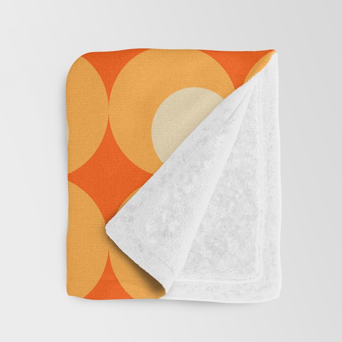 Vintage Yellow Orange Flowers Throw Blanket Gallery Image 3