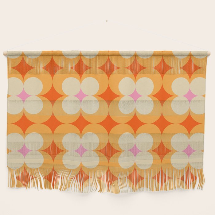 Vintage Yellow Orange Flowers Wall Hanging Gallery Image 1