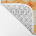 Vintage Yellow Orange Flowers Bath Mat Gallery Image 2