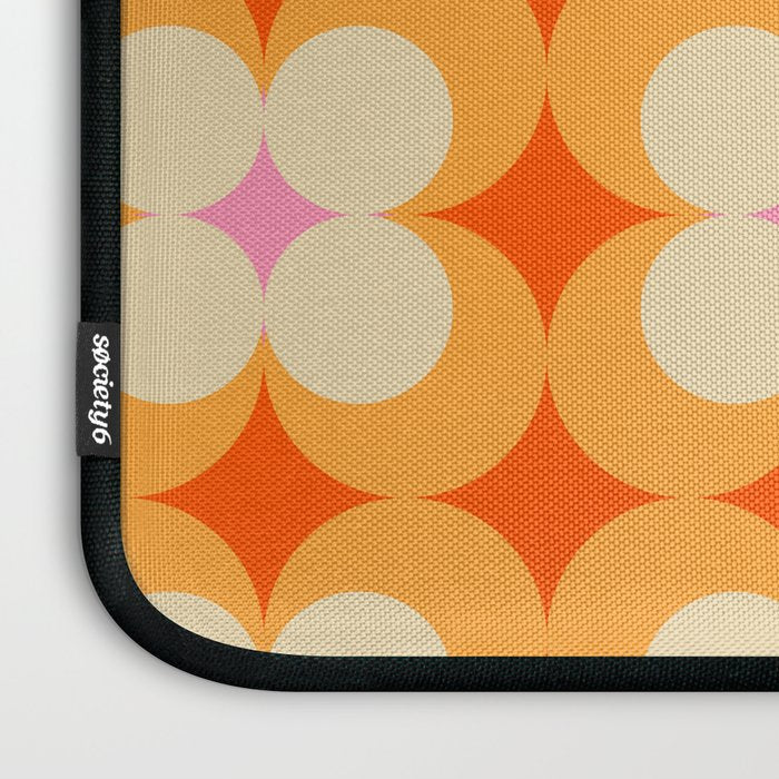 Vintage Yellow Orange Flowers Laptop Sleeve Gallery Image 3