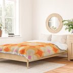 Vintage Yellow Orange Flowers Duvet Cover Gallery Image 2