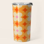 Vintage Yellow Orange Flowers Travel Mug Gallery Image 2