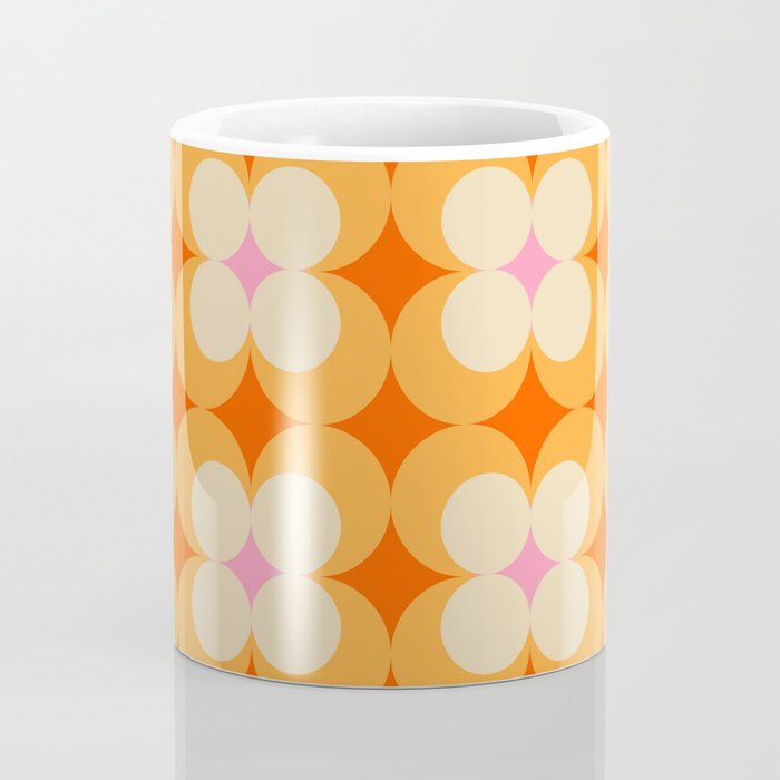 Vintage Yellow Orange Flowers Coffee Mug Gallery Image 4