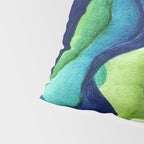 Abstract in Yellow, Green and Blue Pillow Sham Gallery Image 4