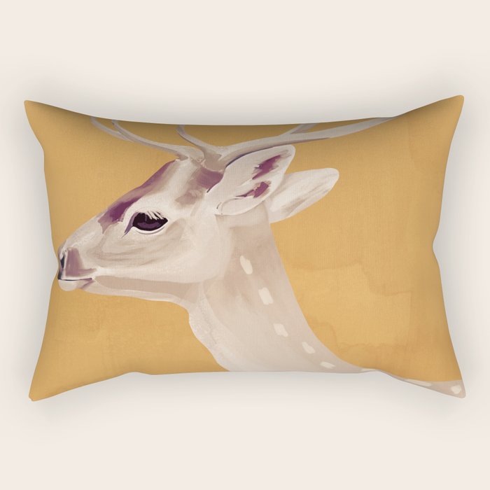 White Stag III Rectangular Pillow Gallery Image 2
