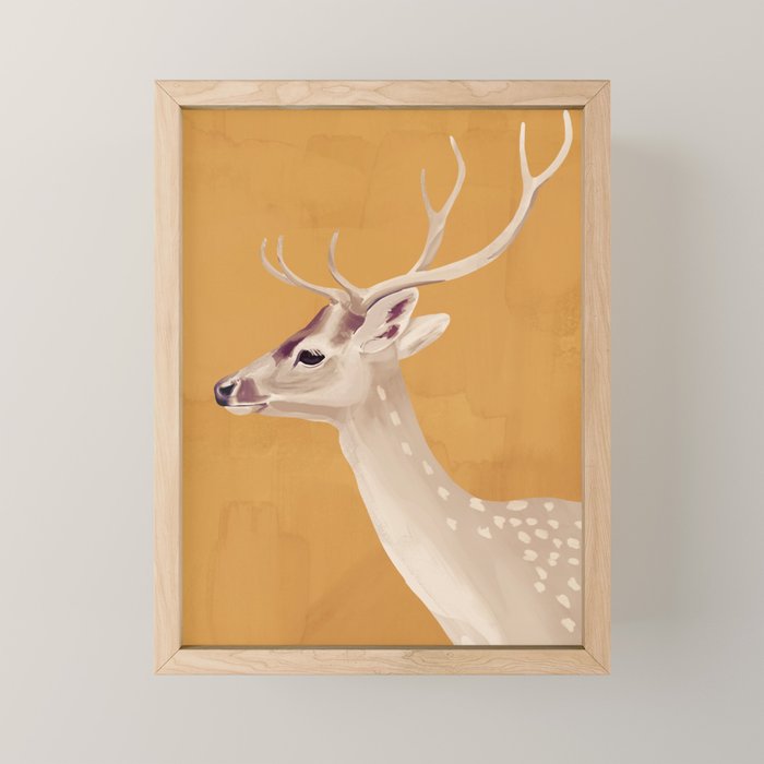 White Stag III Mini Art Print Gallery Image 1
