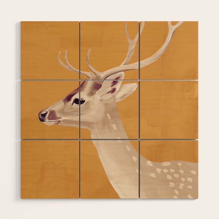 White Stag III Wood Wall Art Gallery Image 1