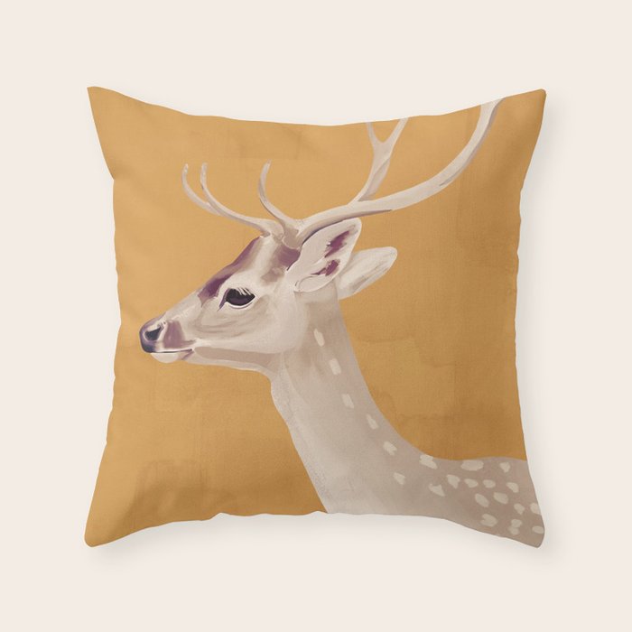 White Stag III Throw Pillow Gallery Image 1
