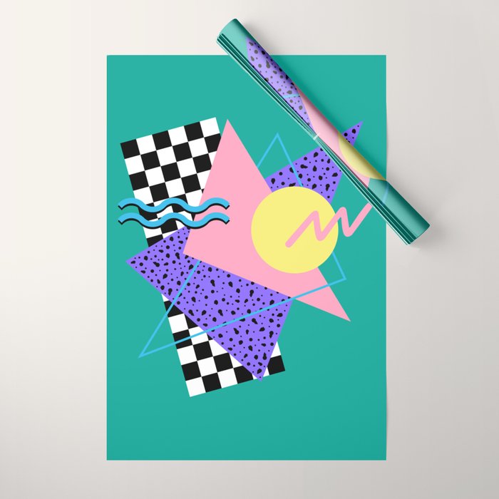 Memphis pattern 120 - 80s / 90s Retro Wrapping Paper Gallery Image 1