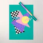Memphis pattern 120 - 80s / 90s Retro Wrapping Paper Gallery Image 1