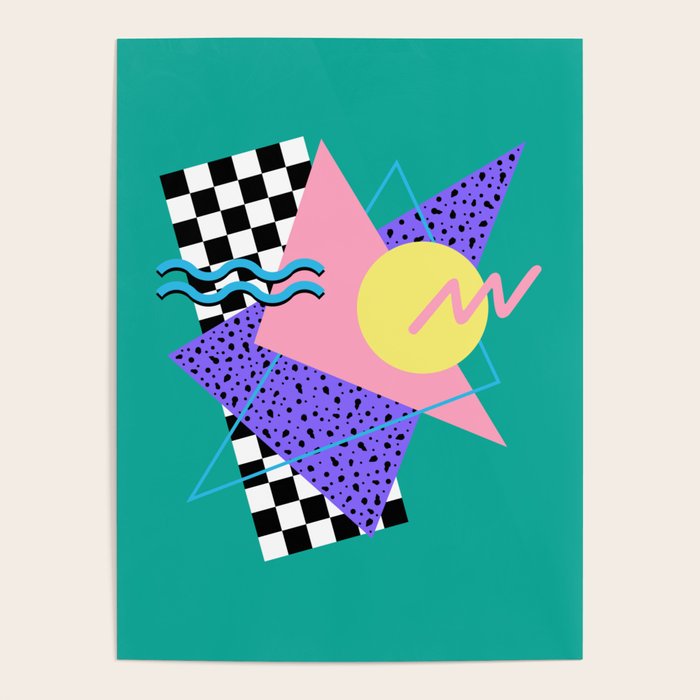 Memphis pattern 120 - 80s / 90s Retro Poster Gallery Image 4