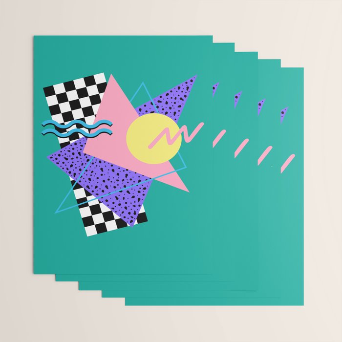 Memphis pattern 120 - 80s / 90s Retro Wrapping Paper Gallery Image 3
