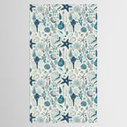 Sea shells on off white Tablecloth Gallery Image 2