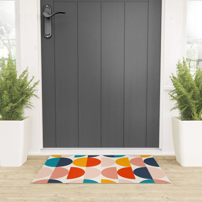 Mid Century Modern Geometry 6 Welcome Mat Gallery Image 3