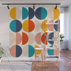 Mid Century Modern Geometry 6 Wall Mural Gallery Image 1