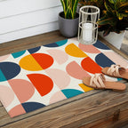 Mid Century Modern Geometry 6 Outdoor Rug Gallery Image 2