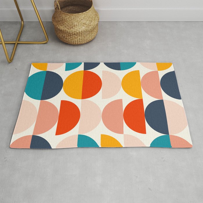 Mid Century Modern Geometry 6 Rug Gallery Image 1