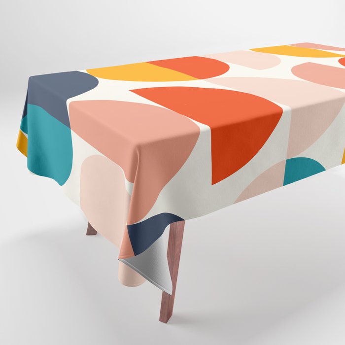 Mid Century Modern Geometry 6 Tablecloth Gallery Image 1
