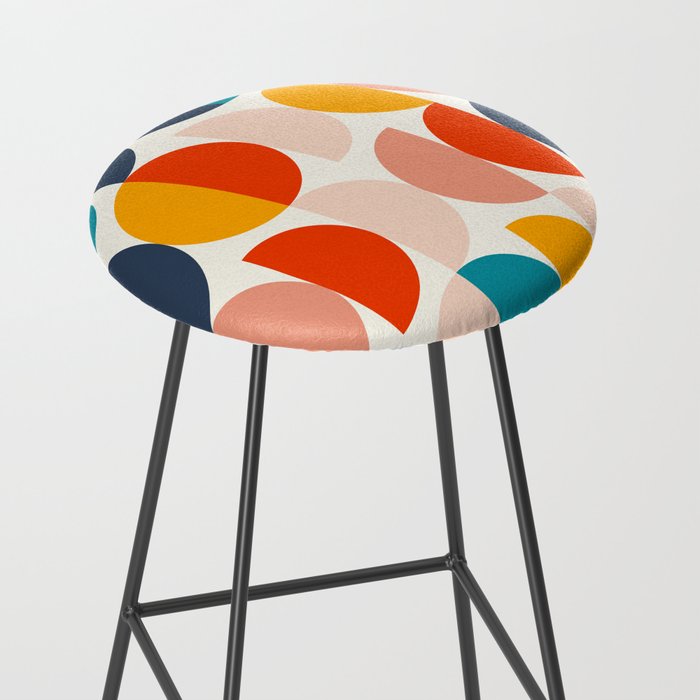 Mid Century Modern Geometry 6 Stool Gallery Image 2