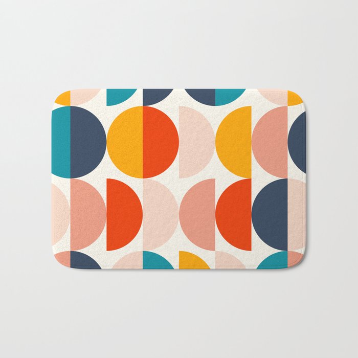 Mid Century Modern Geometry 6 Bath Mat Gallery Image 1