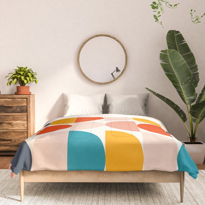 Mid Century Modern Geometry 6 Comforter Gallery Image 3