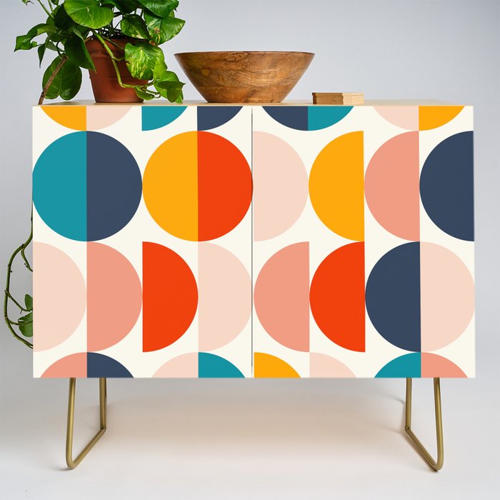 Mid Century Modern Geometry 6 Credenza Gallery Image 1