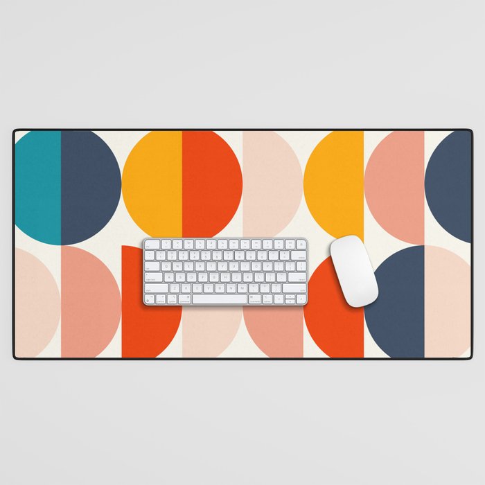 Mid Century Modern Geometry 6 Desk Mat Gallery Image 1