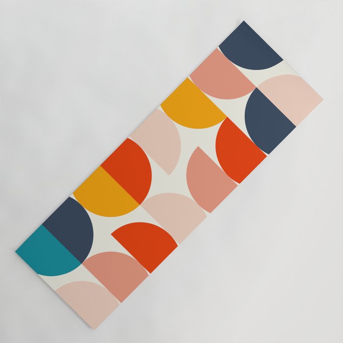 Mid Century Modern Geometry 6 Yoga Mat Gallery Image 1